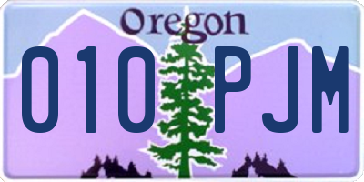 OR license plate 010PJM