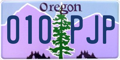 OR license plate 010PJP