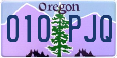 OR license plate 010PJQ