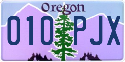 OR license plate 010PJX