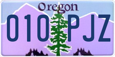 OR license plate 010PJZ