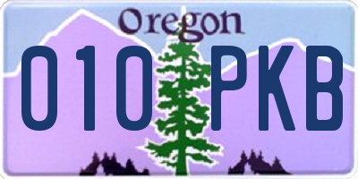 OR license plate 010PKB