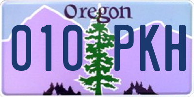 OR license plate 010PKH