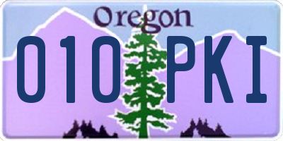 OR license plate 010PKI