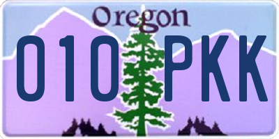 OR license plate 010PKK