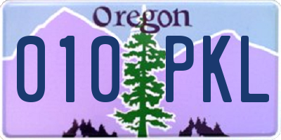 OR license plate 010PKL