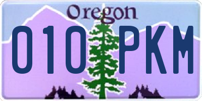 OR license plate 010PKM