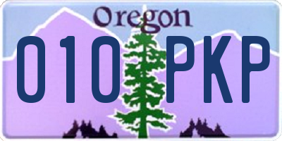 OR license plate 010PKP