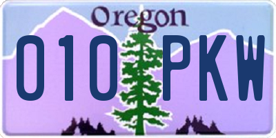 OR license plate 010PKW