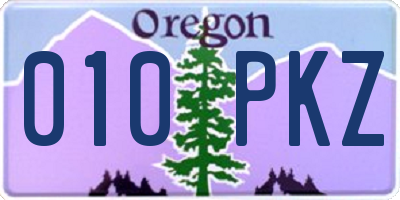 OR license plate 010PKZ