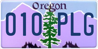 OR license plate 010PLG