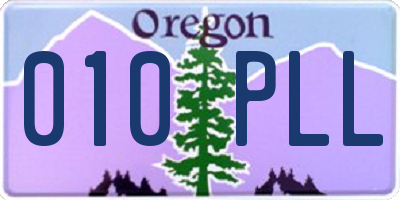 OR license plate 010PLL