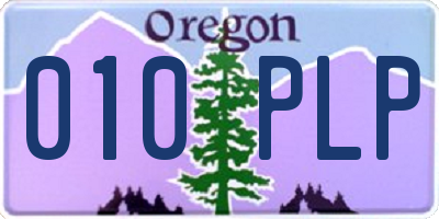 OR license plate 010PLP