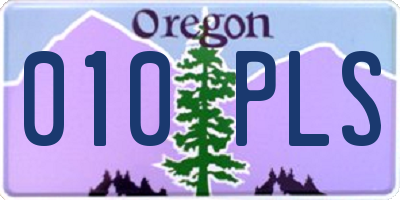 OR license plate 010PLS