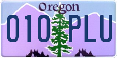 OR license plate 010PLU
