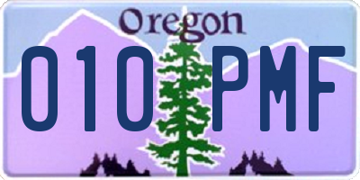 OR license plate 010PMF
