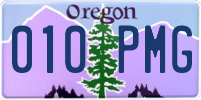 OR license plate 010PMG