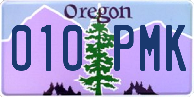 OR license plate 010PMK