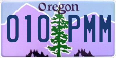 OR license plate 010PMM