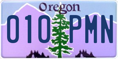OR license plate 010PMN