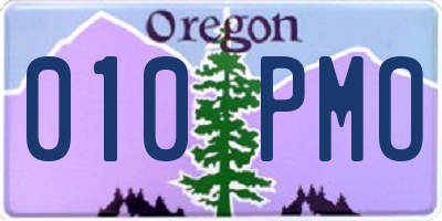 OR license plate 010PMO