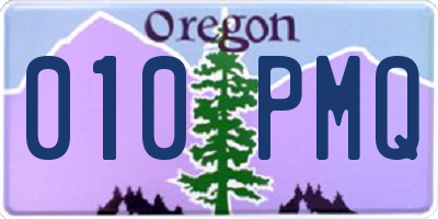 OR license plate 010PMQ
