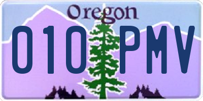 OR license plate 010PMV