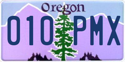 OR license plate 010PMX