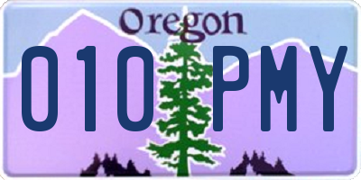 OR license plate 010PMY