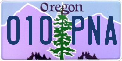 OR license plate 010PNA