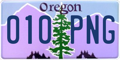 OR license plate 010PNG