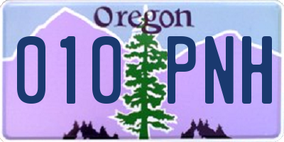 OR license plate 010PNH