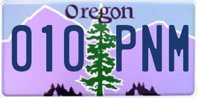 OR license plate 010PNM