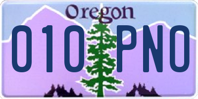 OR license plate 010PNO