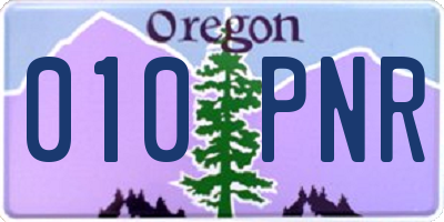 OR license plate 010PNR
