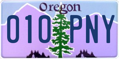 OR license plate 010PNY