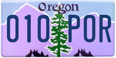 OR license plate 010POR