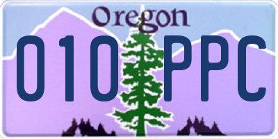 OR license plate 010PPC