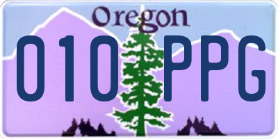 OR license plate 010PPG