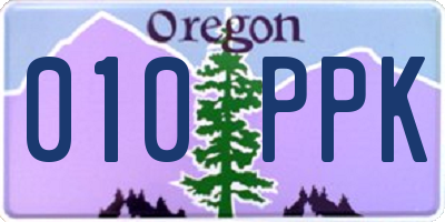 OR license plate 010PPK