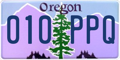 OR license plate 010PPQ