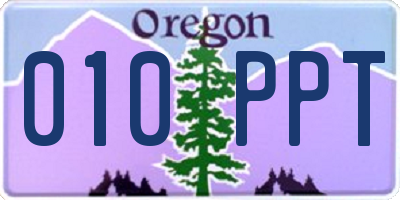 OR license plate 010PPT