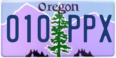 OR license plate 010PPX