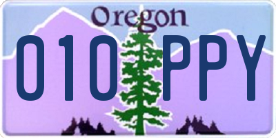 OR license plate 010PPY