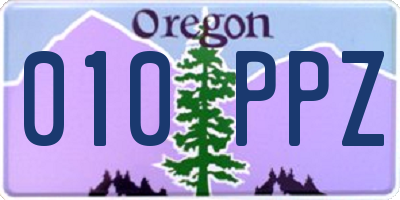 OR license plate 010PPZ