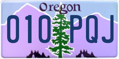 OR license plate 010PQJ