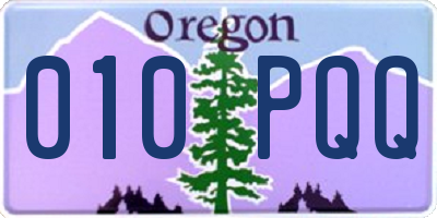 OR license plate 010PQQ
