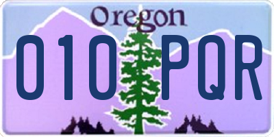 OR license plate 010PQR
