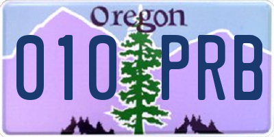 OR license plate 010PRB