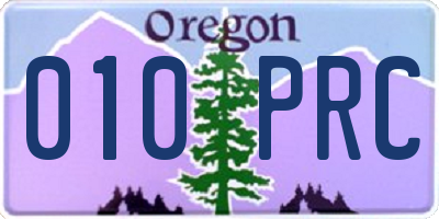 OR license plate 010PRC
